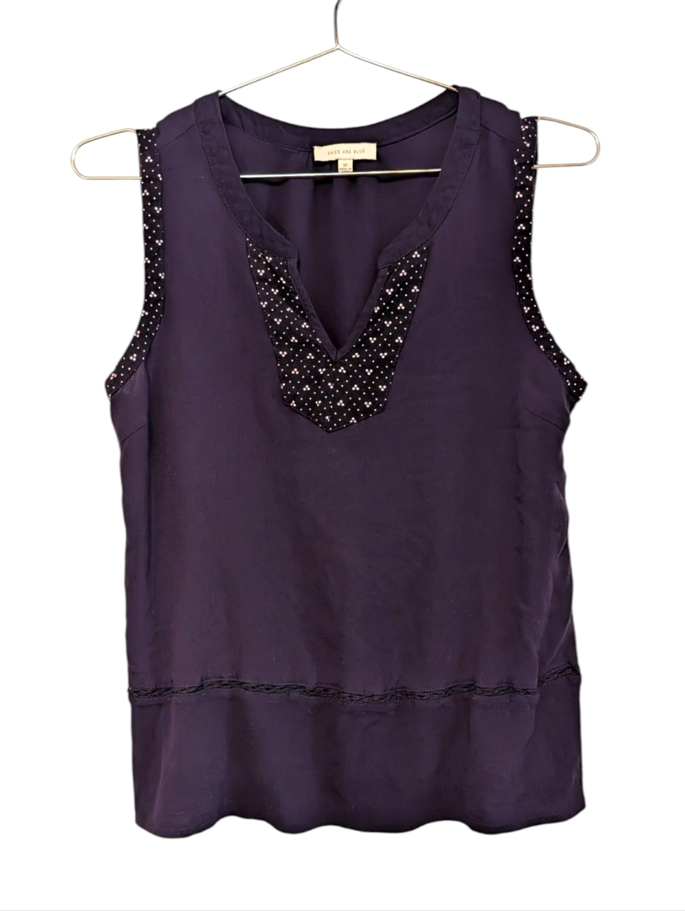 Sleeveless Navy Top